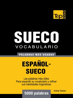 cover image of Vocabulario Español-Sueco